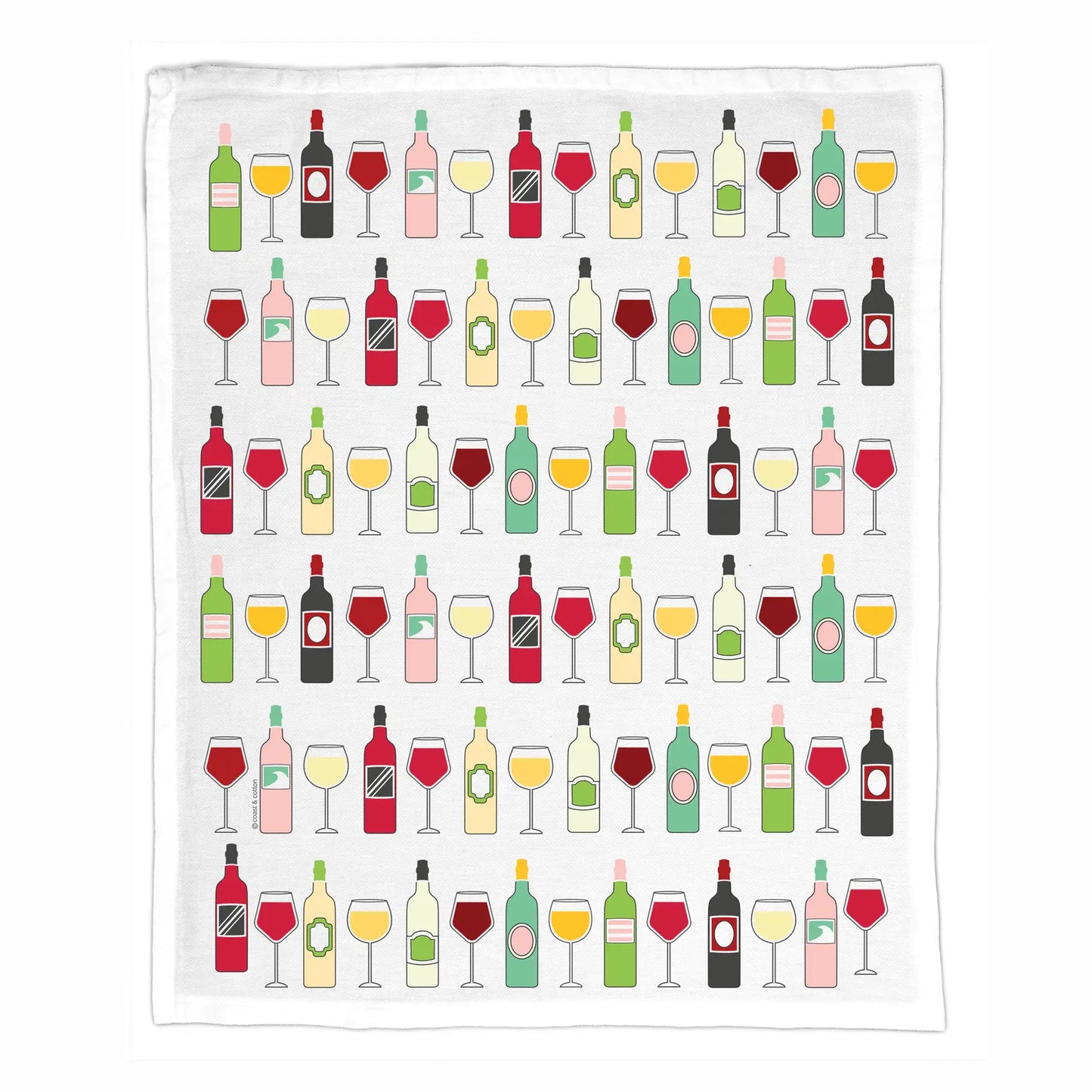 Organic Cotton Tea Towel - Wine