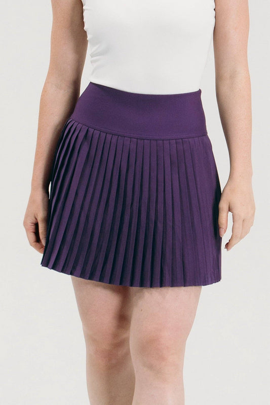 Foray Golf - Pleated Performance Skirt: Plum / S