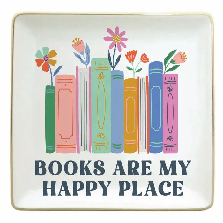 Ceramic Trinket Tray - Book Lover