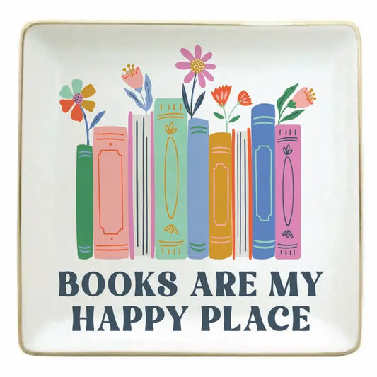 Ceramic Trinket Tray - Book Lover