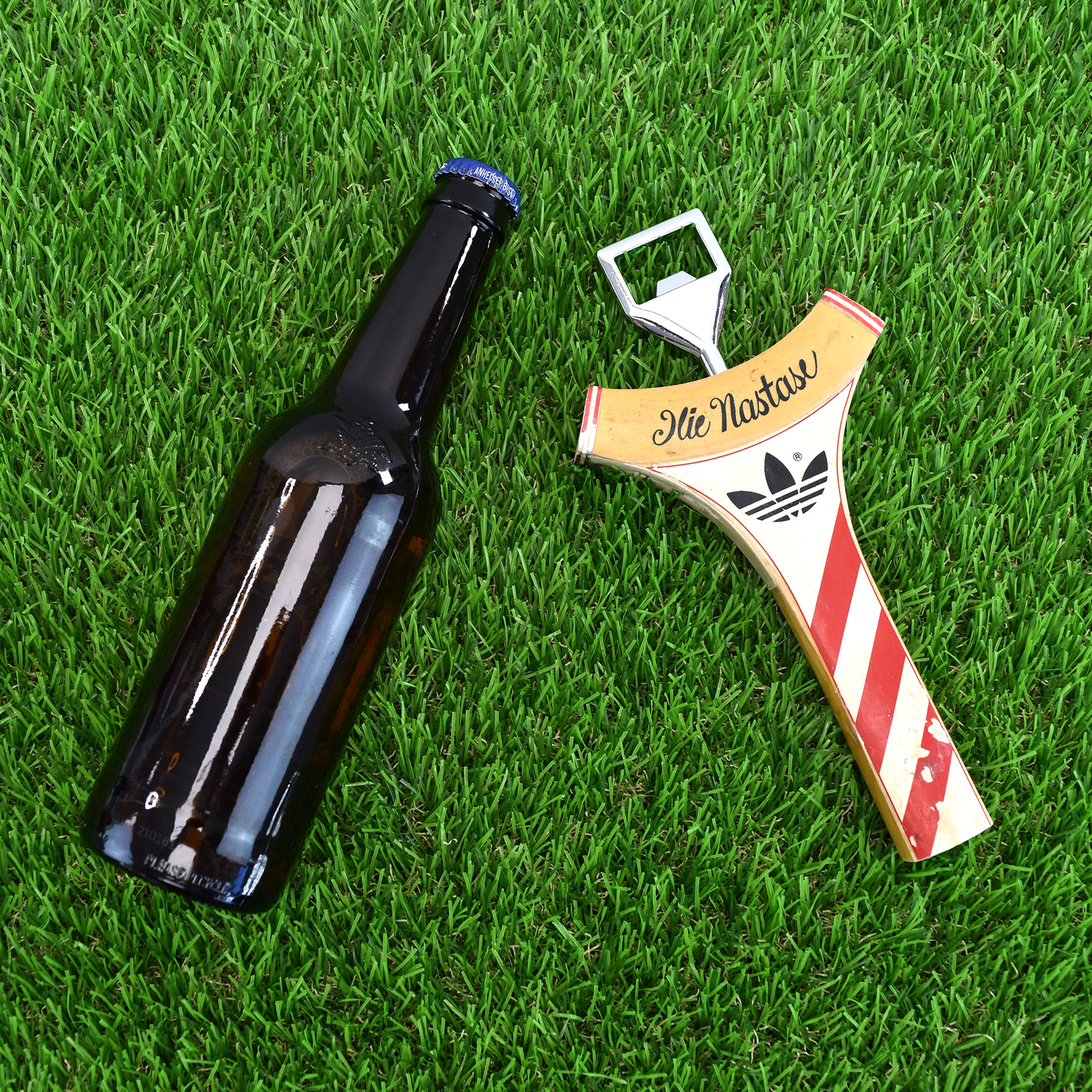 Antique Wooden Tennis Racquet Neck Bottle Opener