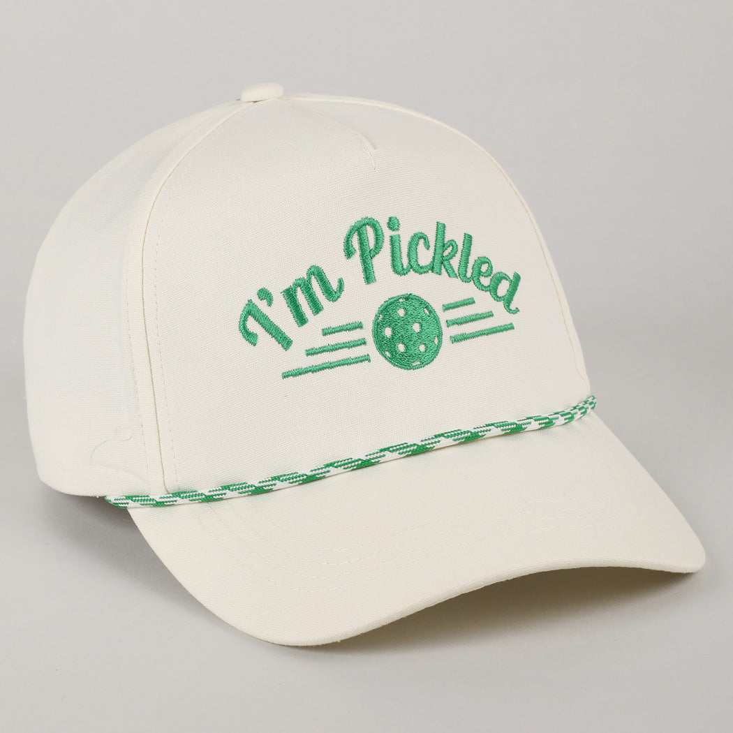 Green I'm Pickled Pickleball Embroidery Trucker Hat