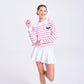 Club Sport Sweater: Pink / White Paddle Stripes