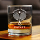 bevvee - Causing a Racket Whiskey Rocks Glass - Tennis Gifts