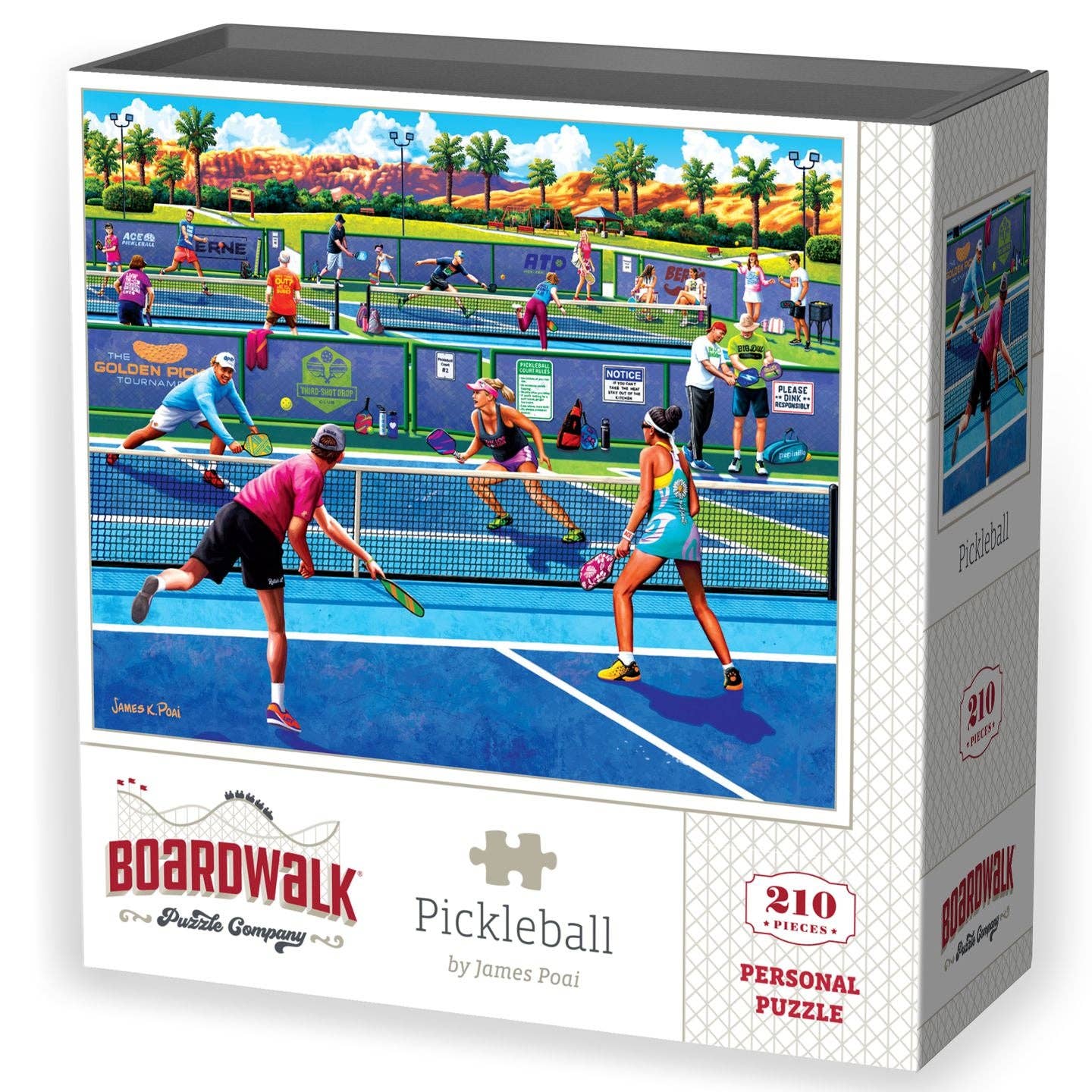 Boardwalk Puzzle Company - Pickleball - Personal Puzzle - 210 Piece