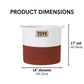 Midlee Designs - Midlee Rust & White Rope Toys Basket