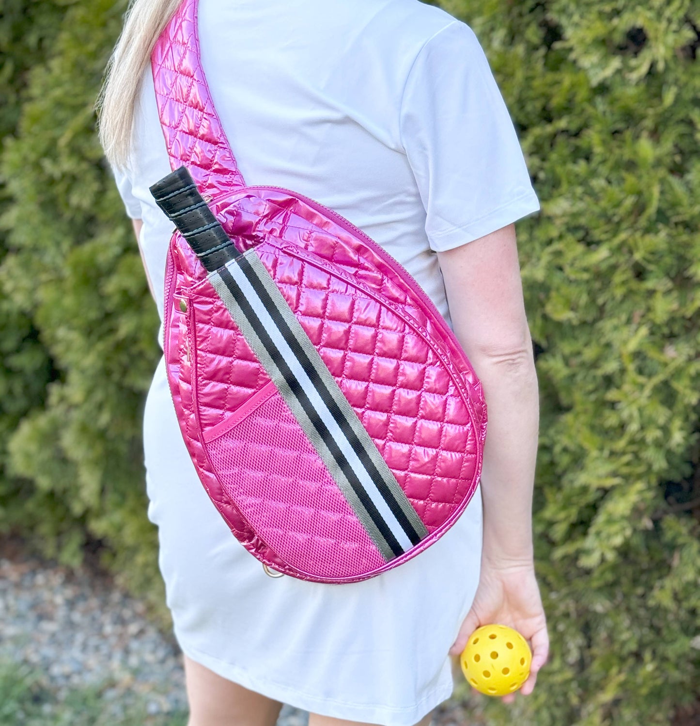 The Brooklyn | Pickleball Puffer Sling Bag | 6 Colors: Black