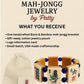 Vintage Handmade Bone & Bamboo Mahjong Bracelet