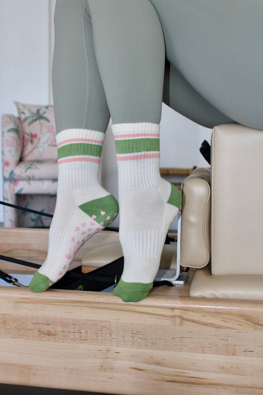 Strawberry Matcha Grip Sock