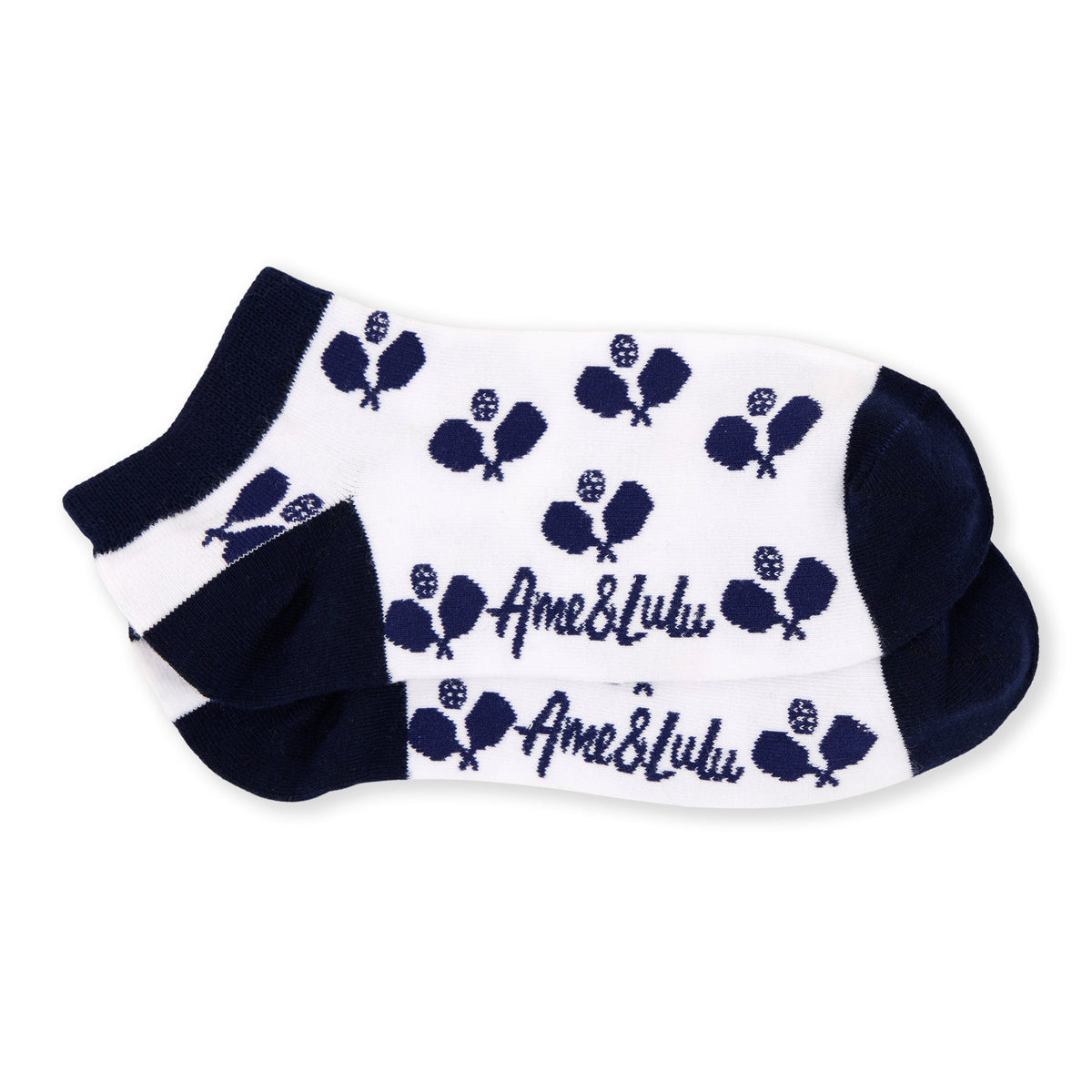 Ame & Lulu Classic Paddles White Meet Your Match Socks