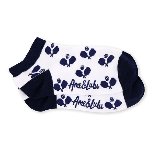 Ame & Lulu Classic Paddles White Meet Your Match Socks