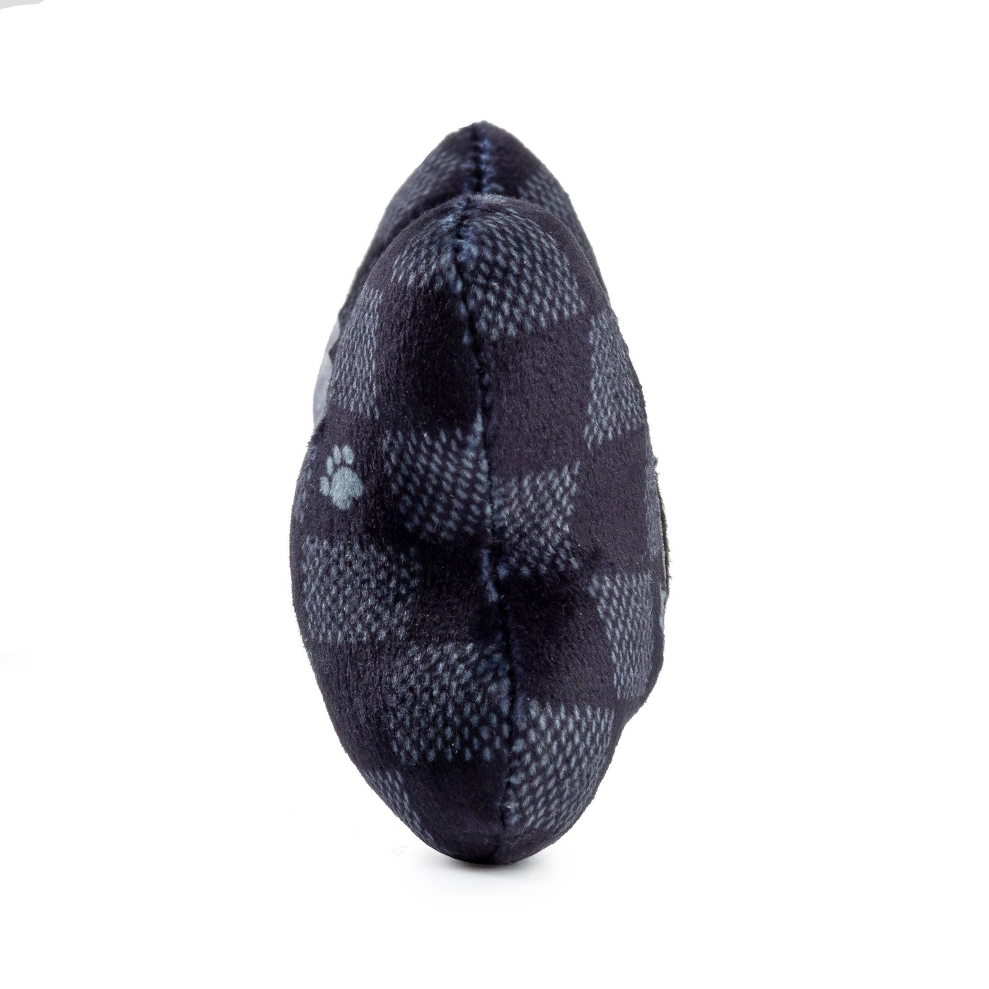 Haute Diggity Dog - Black Checker Chewy Vuiton Bone Squeaker Dog Toy