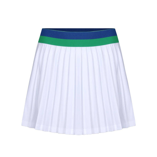 White with Blue and Green Trim Cricket Skort