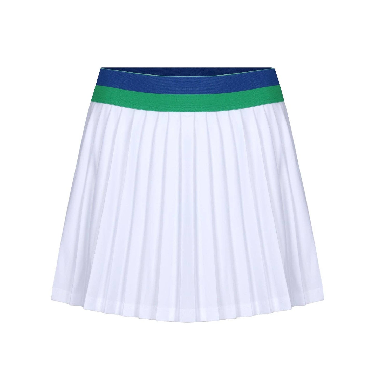 Cricket Skort: White with Kelly Green Trim / L