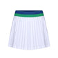 Cricket Skort: White with Blue and Green Trim / S