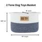 Midlee Designs - Midlee Two Tone Rope Dog Toy Storage Basket