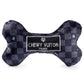 Haute Diggity Dog - Black Checker Chewy Vuiton Bone Squeaker Dog Toy