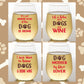 WINEY DOGS Unbreakable Tritan Stemless Plastic Wine Glasses: 4pk