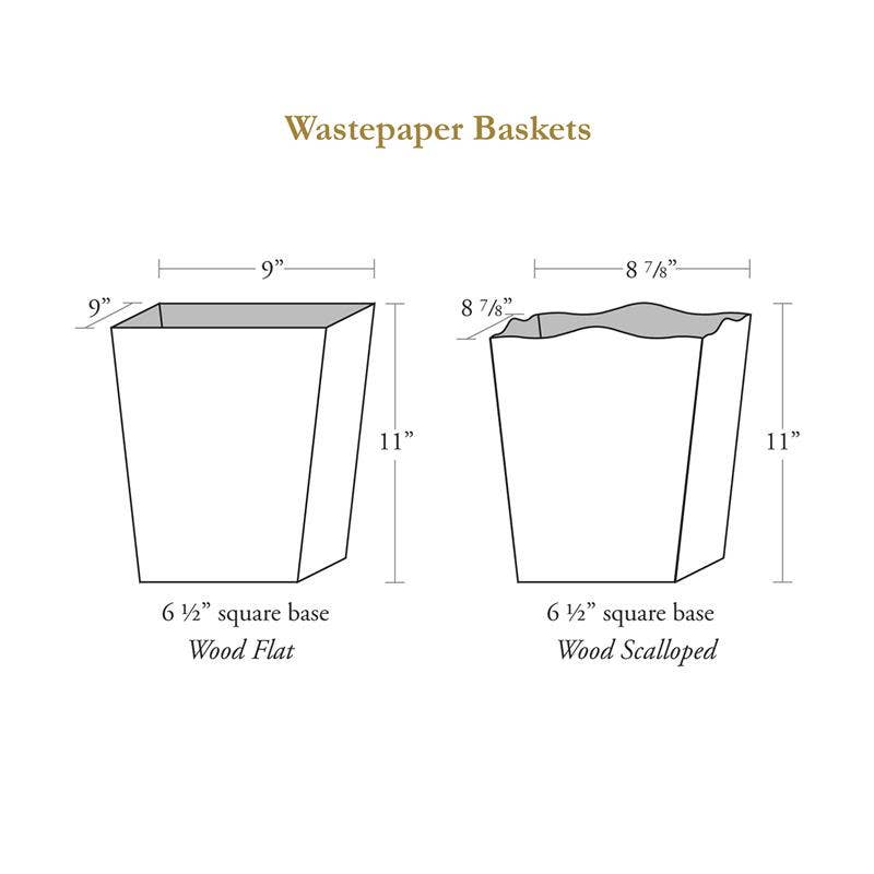 Marye-Kelley - Antique Golfers  Wastepaper Basket: Scalloped Top