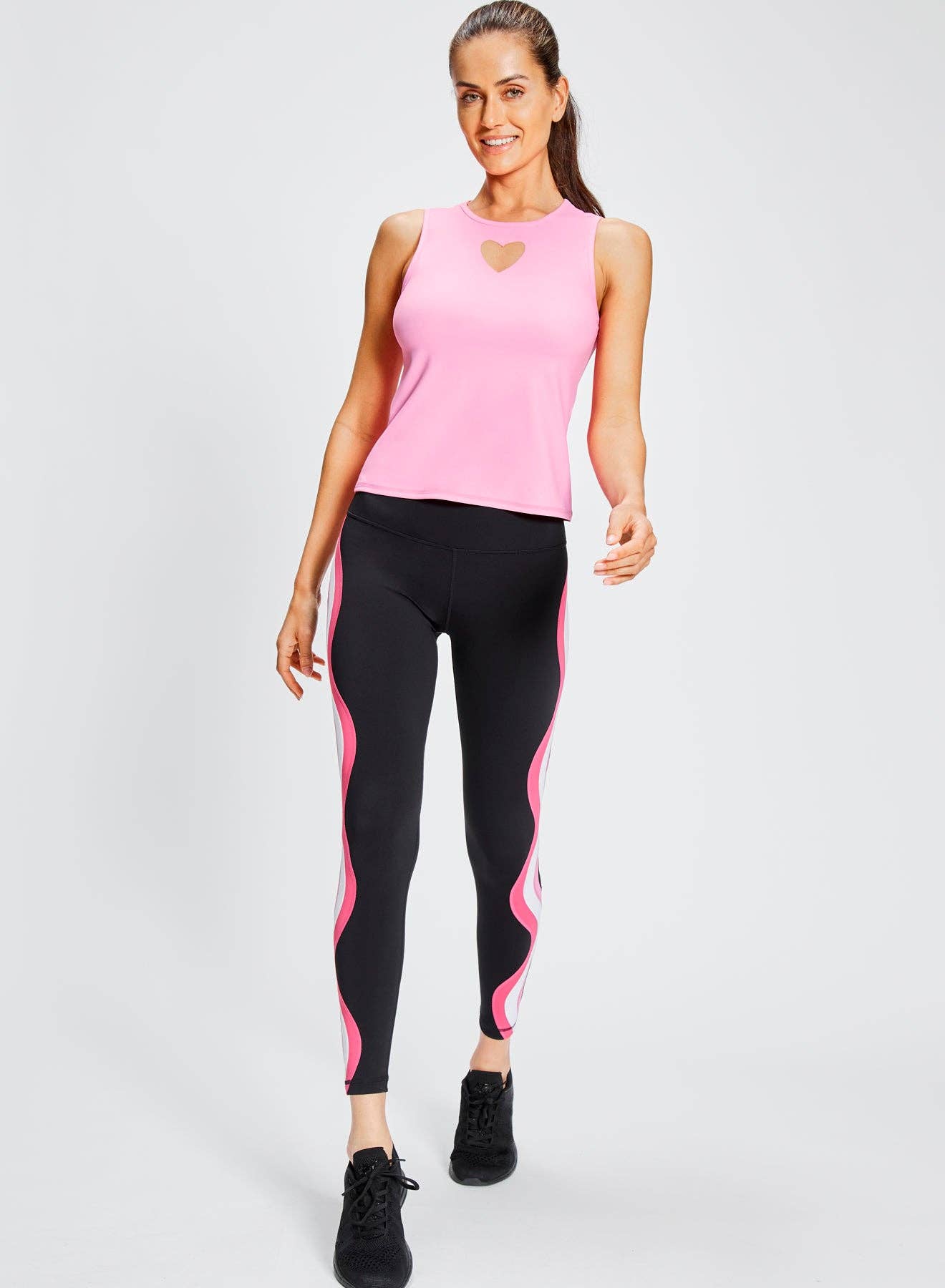 Urban Savage - Swirl Legging: Black/Sunset/White Sand / S