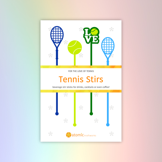 Atomic Kraftworks - Tennis Acrylic Drink Stirrer Set