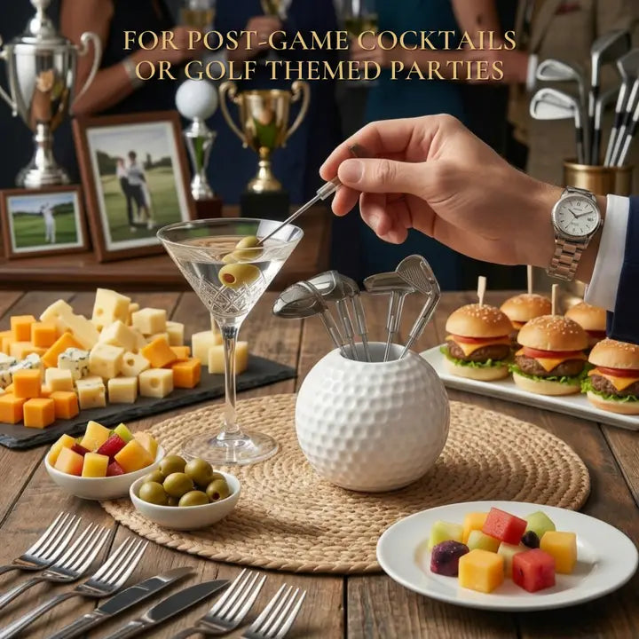 7-Piece Golf Cocktail Pick Set