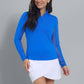 Solid Long Sleeve Mock Neck Top