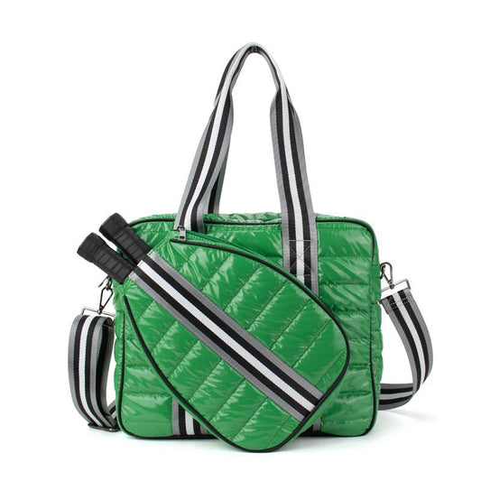 Pickleball Puffer Duffel Sport Bag: Kelly Green