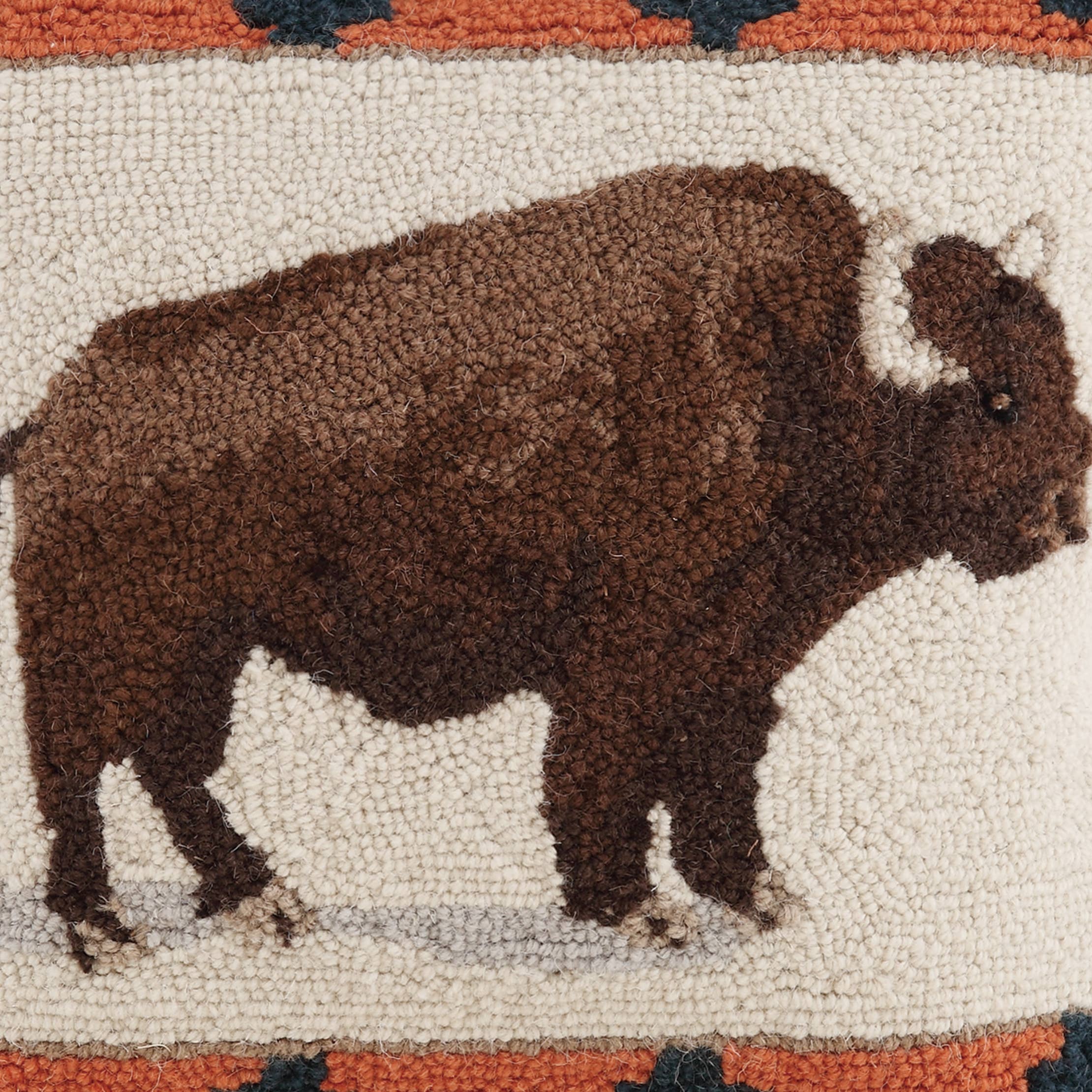 Peking Handicraft Roaming Buffalo Hook Pillow - Thumbnail 5