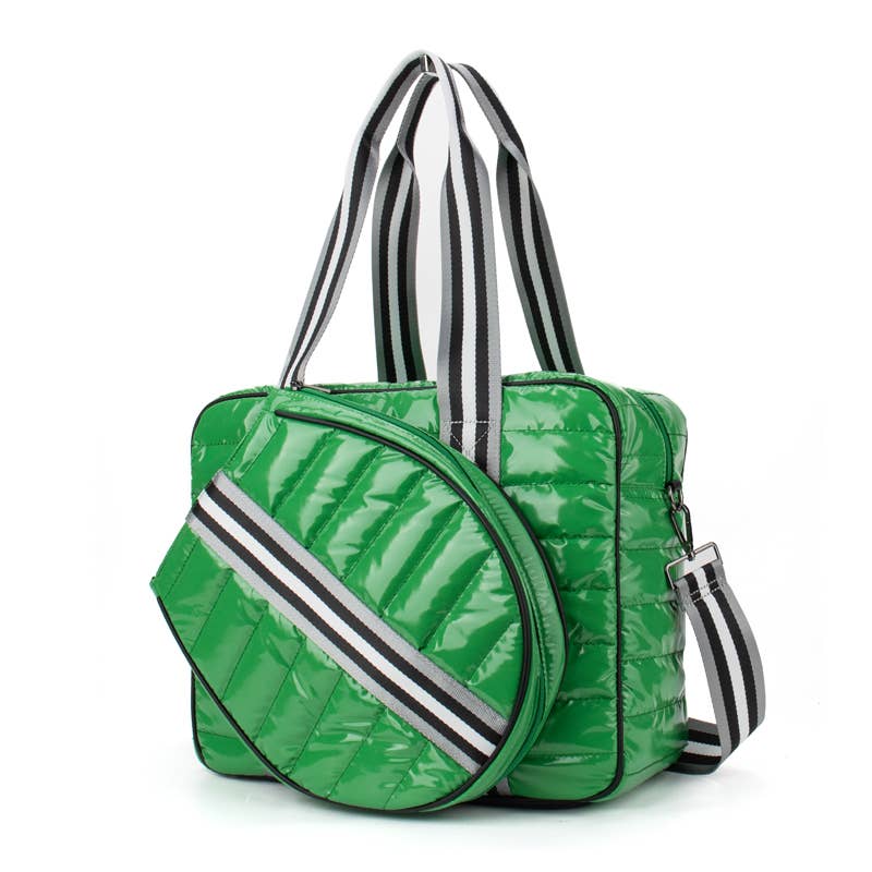 The Brooke | Tennis Puffer Duffel Sport Bag | 6 Colors: Black