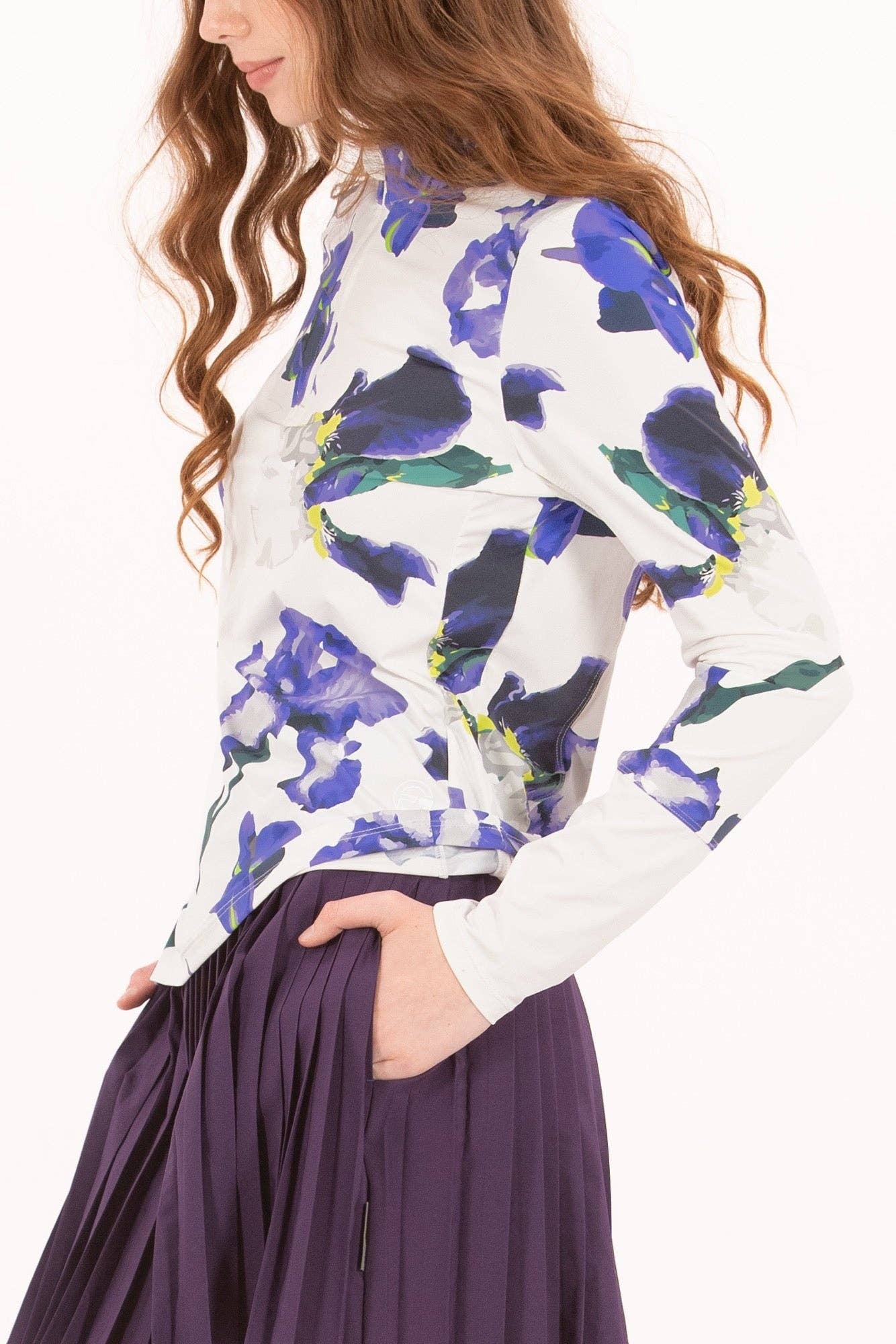 Foray Golf - Printed Sun Shirt: Iris Rhapsody Print