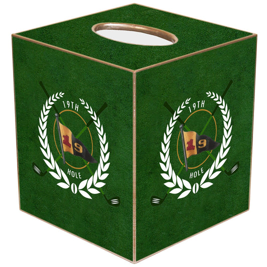 Marye-Kelley - 19th Hole Tissue Box Cover: Paper Mache