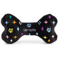 Haute Diggity Dog - Black Monogram Chewy Vuiton Bone Squeaker Dog Toy
