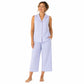 Sleeveless 100% Cotton Capri Pajamas