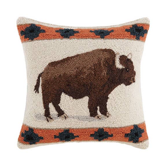 Peking Handicraft Roaming Buffalo Hook Pillow - Thumbnail 4