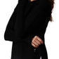 Relaxed Fit Crew Neck Sweater - Black