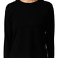 Relaxed Fit Crew Neck Sweater - Black