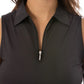 Sleeveless Zip Polo - Black