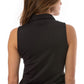 Sleeveless Zip Polo - Black