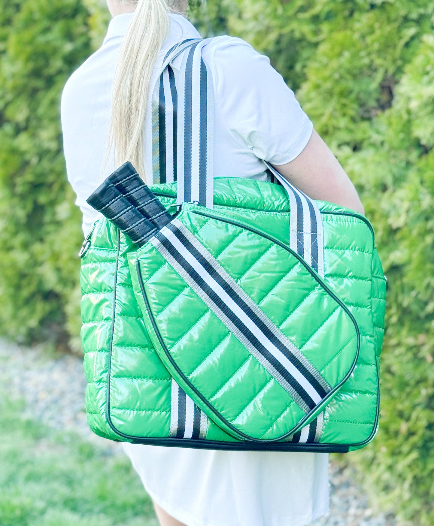 Pickleball Puffer Duffel Sport Bag: Kelly Green