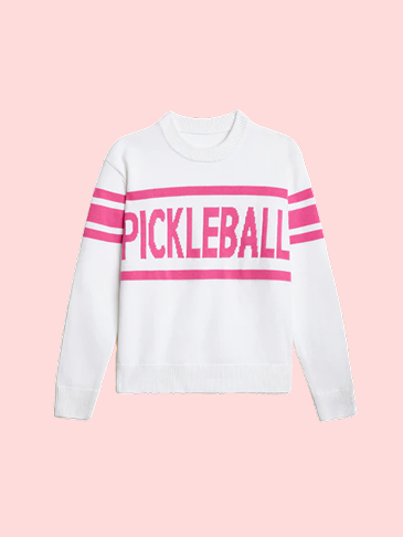 Pickleball Prep - Pickleball Essential Crewneck Sweater, Pink: M
