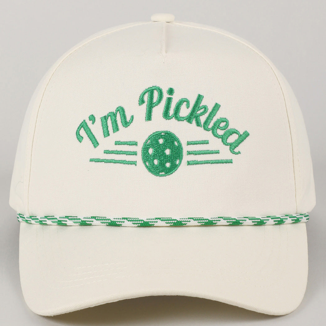 Green I'm Pickled Pickleball Embroidery Trucker Hat