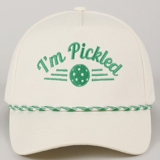 Green I'm Pickled Pickleball Embroidery Trucker Hat