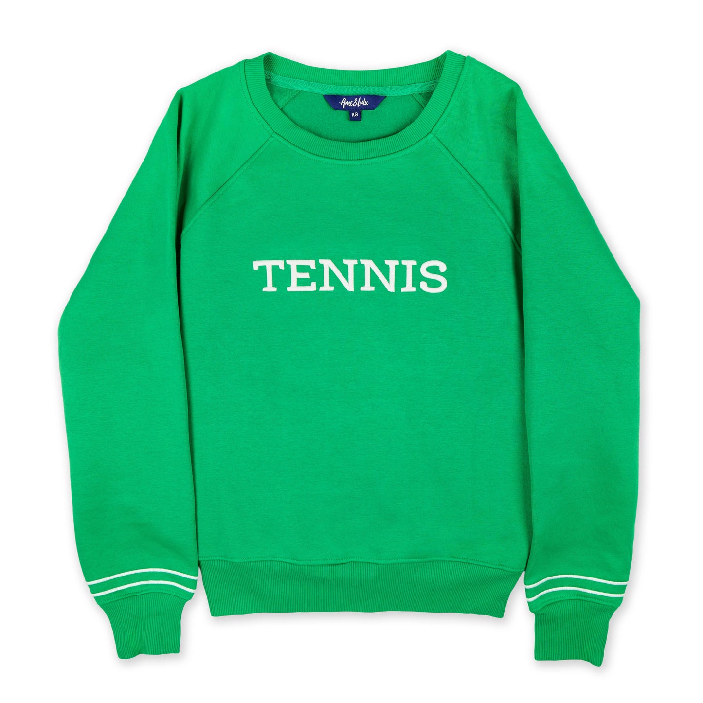 Ame & Lulu - TENNIS Sweatshirt - Green / White
