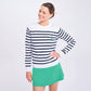 Club Sport Sweater: Navy / White Fairway Stripes