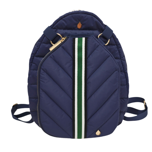 WanderFull - Pickleball HydroSling Bag with Removable Racquet Cover- Navy Matte with Stripe