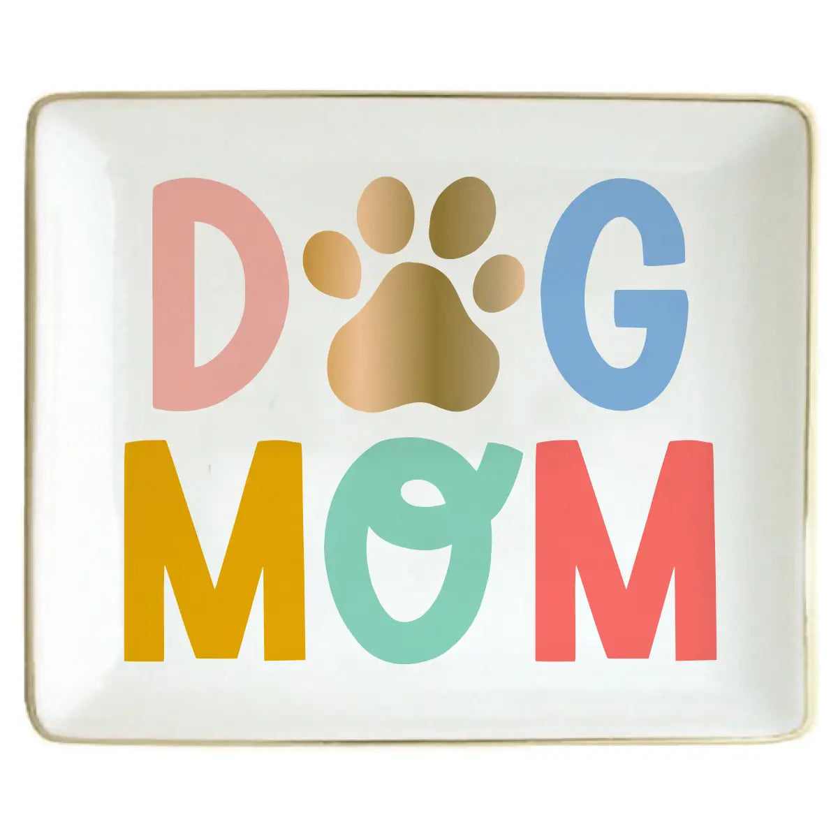 Ceramic Trinket Tray - Dog Mom