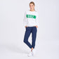 Club Sport Sweater: White / Green Golf