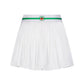 Cricket Skort - White with Kelly Green Trim