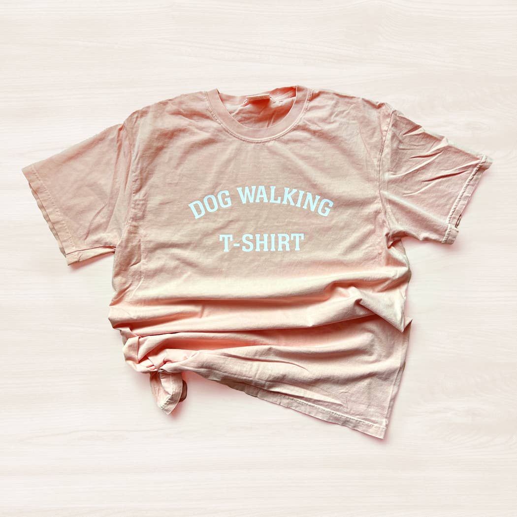 Poppy & Lou - Dog Walking T-Shirt: Emerald / M